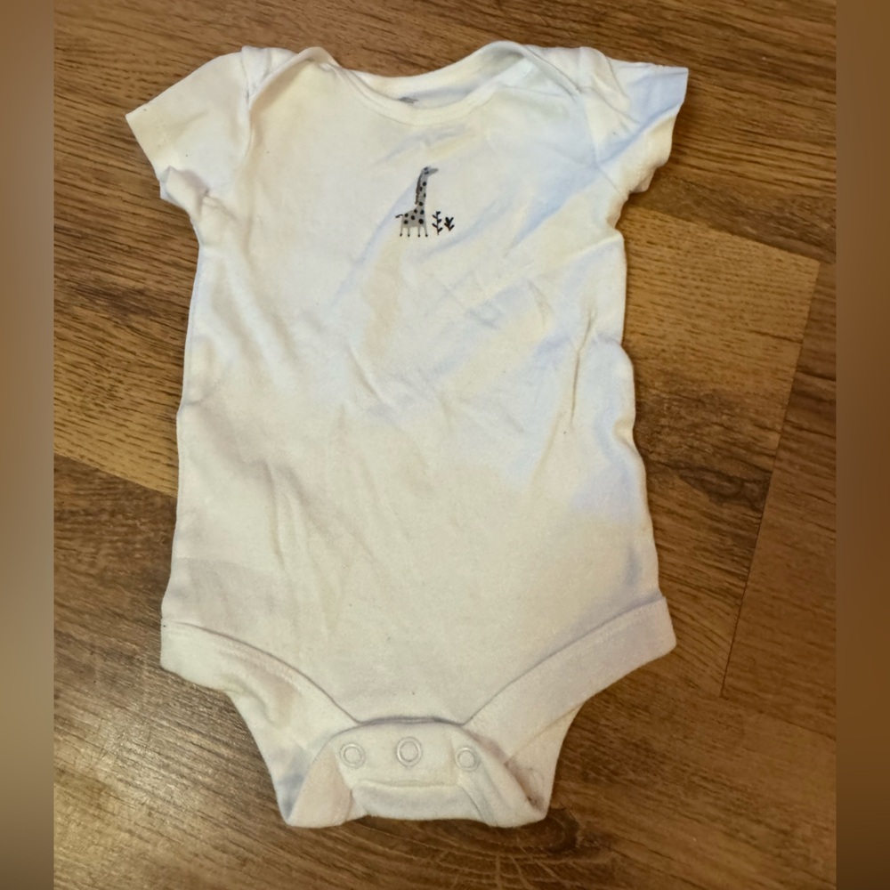 George Baby White Cotton Onesie
